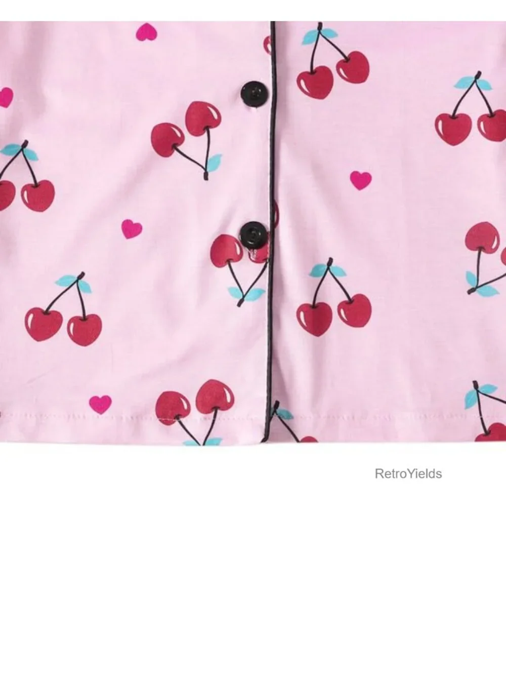 Girls 3-Piece Pajama Set Button Down Short Sleeve Top with Shorts & Pants